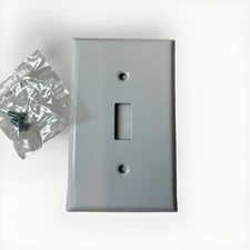 25x Mulberry White 1-Gang Metal Wall Plate Light Switch Outlet Covers