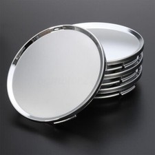 4pcs Universal Chrome Car Wheel Center Caps Tyre Rim Hub Cap Cover Abs Plastic