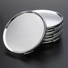 4Pcs Universal Chrome Car Wheel Center Caps Tyre Rim Hub Cap Cover ABS Plastic