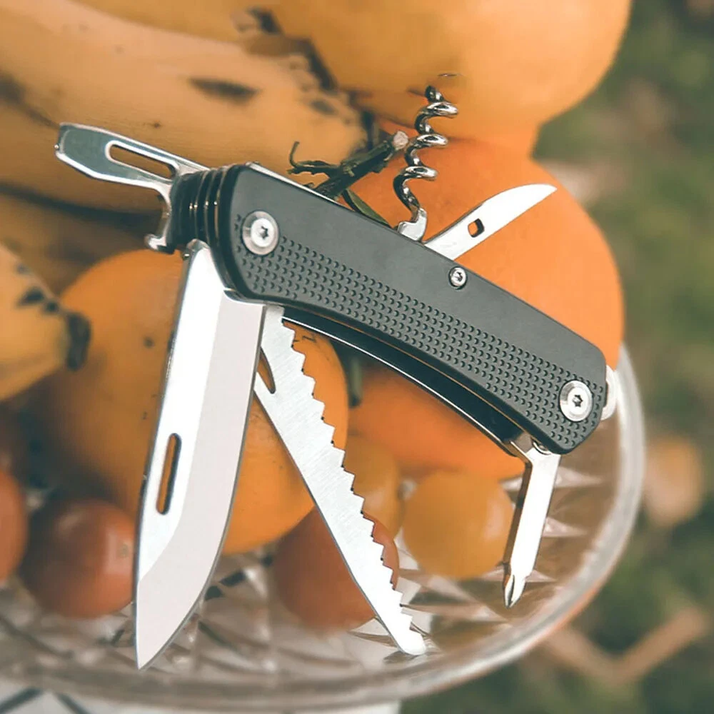 Stainless Steel Multi-Tool Folding Jack Knife for Hunting Camp Survival Tactical Saw