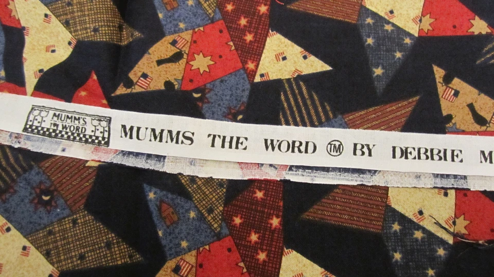 DEBBIE MUMM Fabric LAND OF LIBERTY Large Patriotic Stars - 17" x 42 - Image 4 of 4