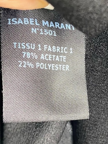 ISABEL MARANT ETOILE Black Drop Waist Crepe LBD Mini Cocktail Dress 36F = 4US S - Picture 14 of 15