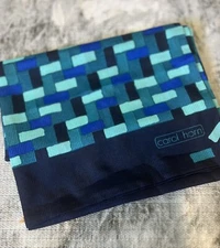 Carol Horn Checkered Rectangular Scarf, Good Condition