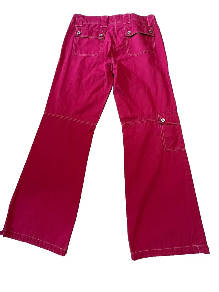 Pantalones Delia’s Bebop Y2K Carga Acampanados/Corbata y Botón Cintura Junior Talla 11 Foto 2 de 4