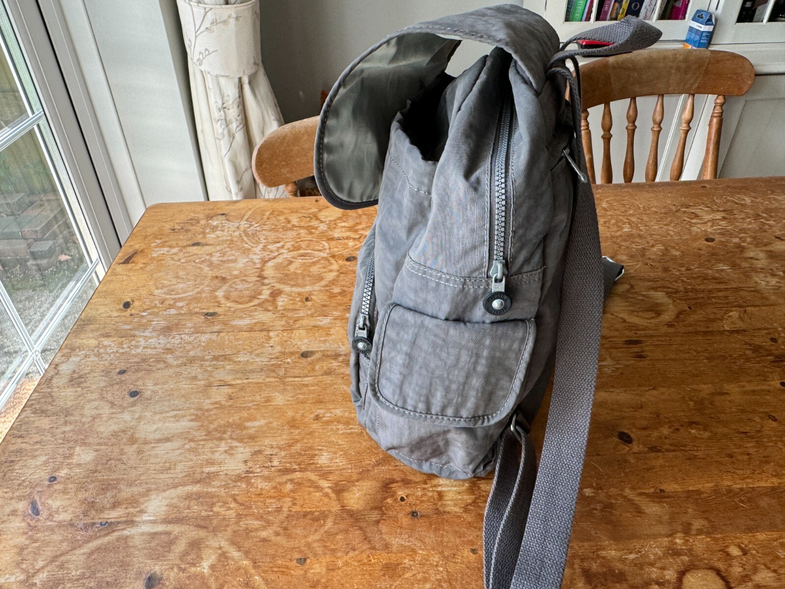KIPLING GREY HANDBAG RUCKSACK BACKPACK MONKEY TEX… - image 8