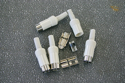 5 Pieces Philmore EA2B 5 Pin 180º Din Inline Cable Mount Male Connector NEW