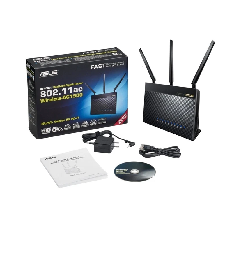 ASUS Wireless AC1900 Dual Band Gigabit Router AiProtection RT-AC68U - Image 3 of 3