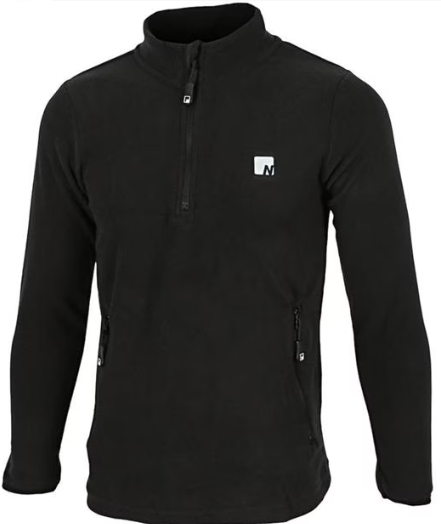 Nevica Microfleece Top - Black – Junior Size 128 (7–8 Years) – Quarter Zip