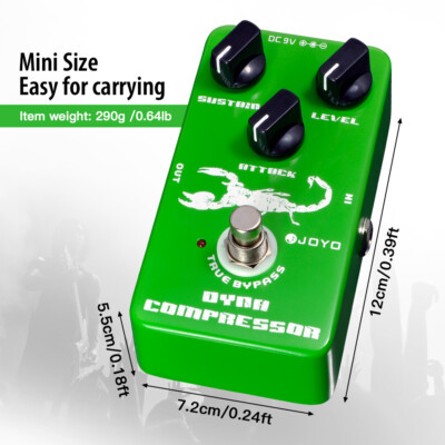 JOYO Dynamic Compressor Effect Pedal Low Noise for Electric