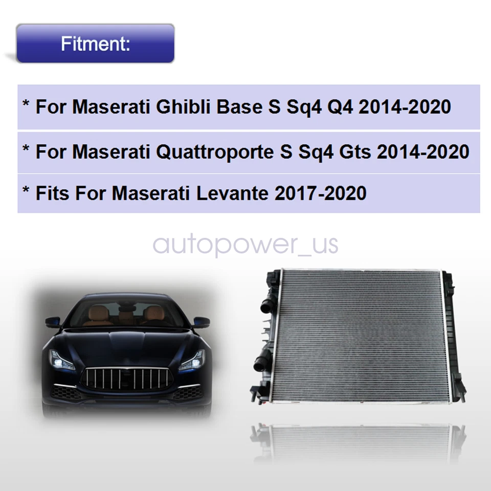 670109996 PARA Maserati Ghibli Levante Quattroporte radiador de agua 2014-2020 Foto 2 de 4