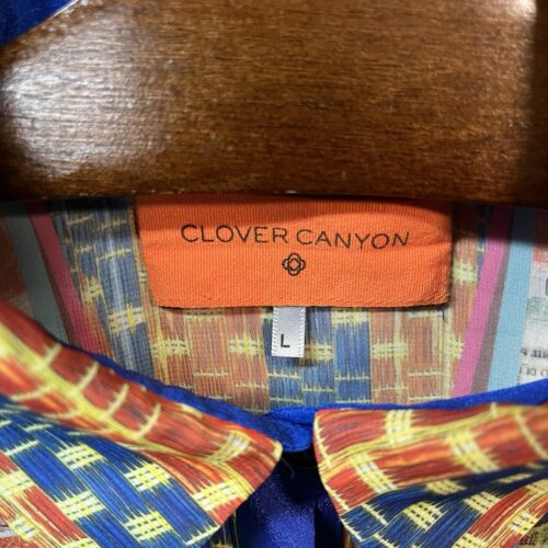 Top túnica Clover Canyon talla grande colorido geométrico moneda dinero - Imagen 3 de 10