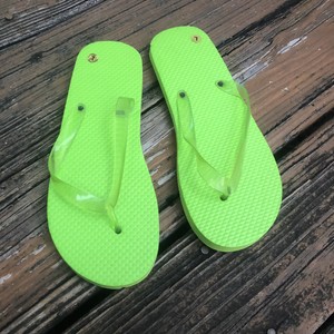 Lime Green Flip Flops 9 10 L Large Slip On Rubber Sandals Womens Shoes NEW | eBay