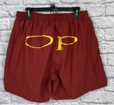 VTG Ocean Pacific OP Board Shorts Swim Trunks Spellout On The Butt Surf Nylon