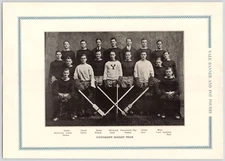1929 Yale Banner & Pot Pourri ORIGINAL PAGE University Hockey Team Group Pic