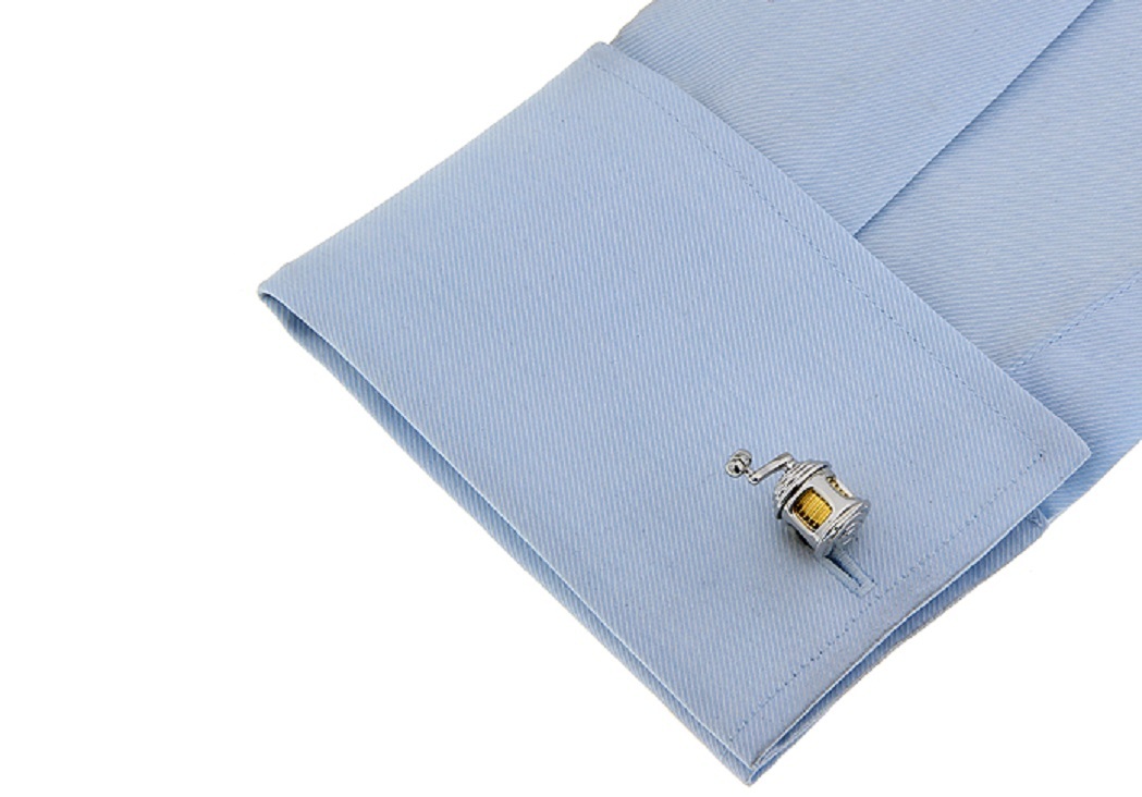 MRCUFF Presentation Gift Box Propellor Propeller Ship Boat Pair Cufflinks & Polishing Cloth
