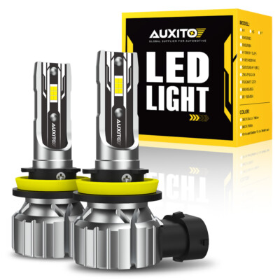 H11 CSP LED Headlight Kit High Low Beam Bulb Super Bright 6500K White 20000LM