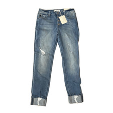 NEW Kancan High Rise Super Skinny Jeans Button Fly Light Wash Size 13 / 30