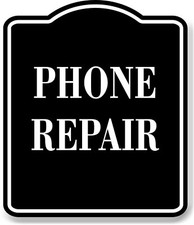 Phone Repair BLACK Aluminum Composite Sign
