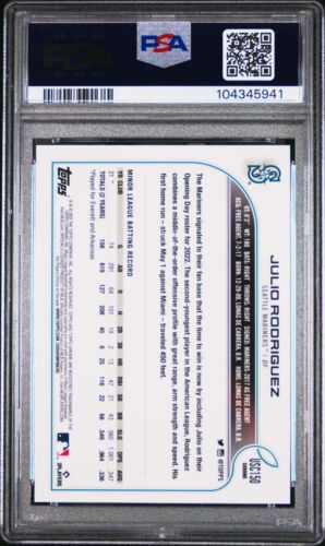 2022 Topps Chrome Update USC150 Julio Rodriguez RC PSA 9 - Picture 2 of 2