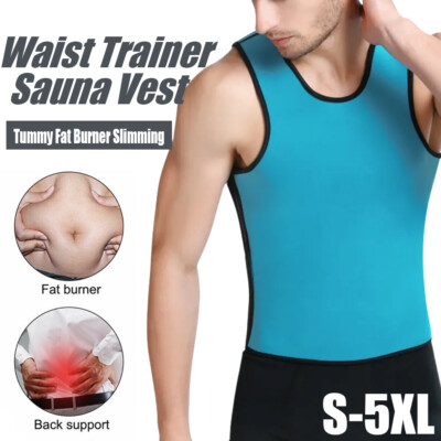 Neoprene Slim Men Body Shaper Waist Trainer Sauna Suit Sweat Vest Top for  men