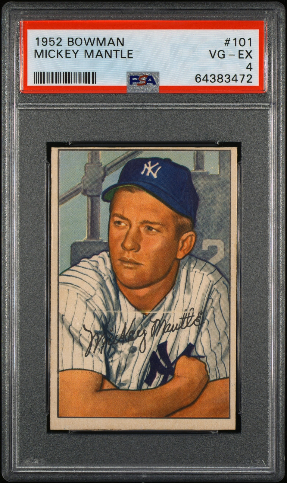 1952 Bowman Mickey Mantle #101 PSA 4 VGEX