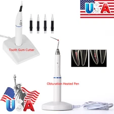 Dental Endo Cordless Gutta Percha Obturation System Heated Pen + Gum Cutter