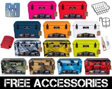 45QT NEW RUGGED+ COLD BASTARD PREMIUM ICE CHEST COOLER 12 colors FREE GIFTS ACCS