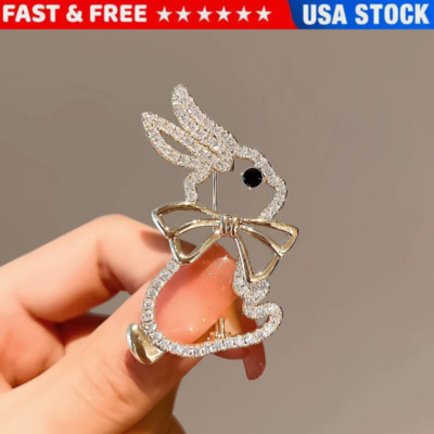 Bunny Rabbit Pin Brooch Easter Fashion Jewelry Easter Bunny FAST Free Ship USA