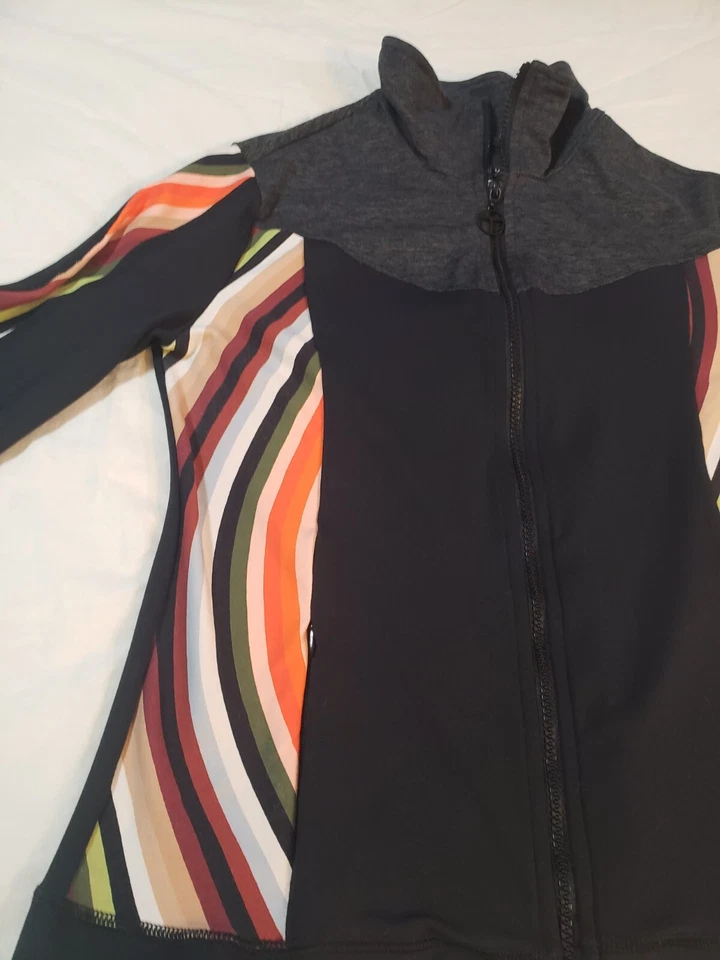 Chaqueta Trina Turk Recreation Mujer Cremallera Negra S Manga Larga Bolsillos Cuello Foto 2 de 4