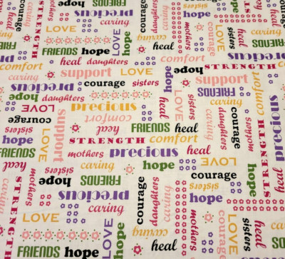 Love and Hope Kensington Studios BTY Quilting Treasures Colorful Words