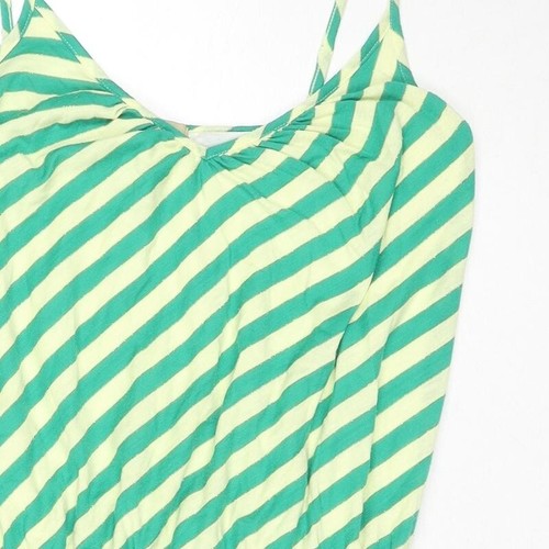 Ella Moss Womens Green Polyester Blend Tank Dress Size S V-Neck Gli - Picture 8 of 10