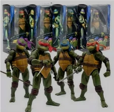 1990 Movie NECA Teenage Mutant Ninja Turtles 7" Action Figure Statue Model Toy