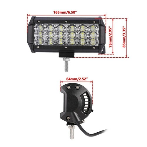 7" LED Work Light Bar Spot Flood Marine Spreader Lights Deck Mast Lamp Boat SUV - Picture 11 of 12
