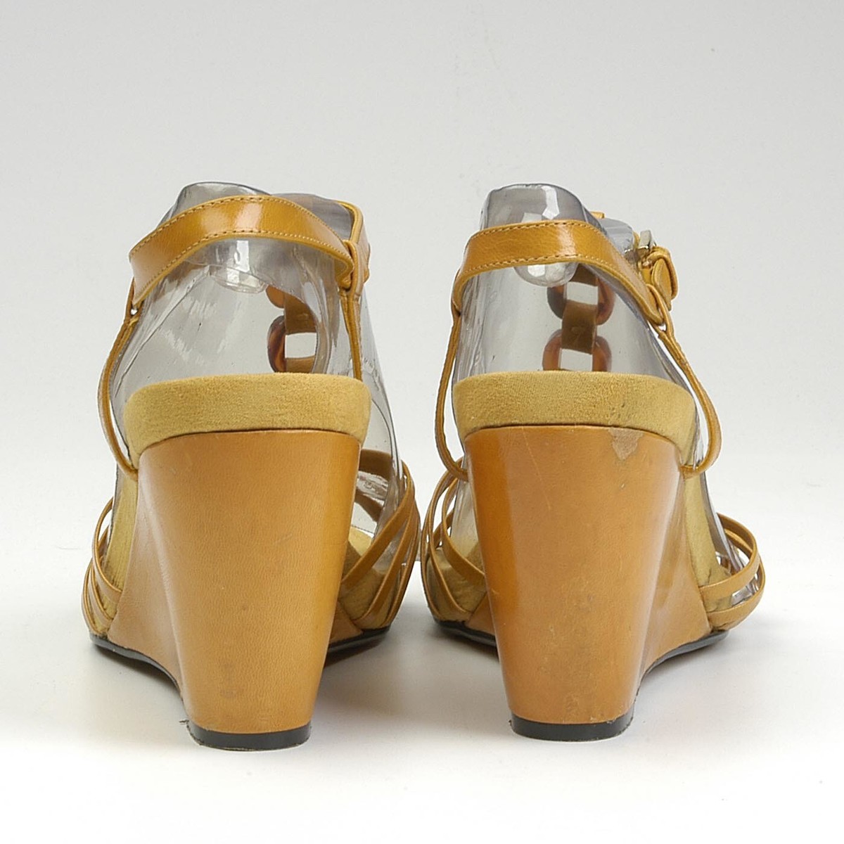 Sandales Bandolino Nevina - Taille 11 US - Talons Compensés Cuir - Orange - Occasion Très Bon État