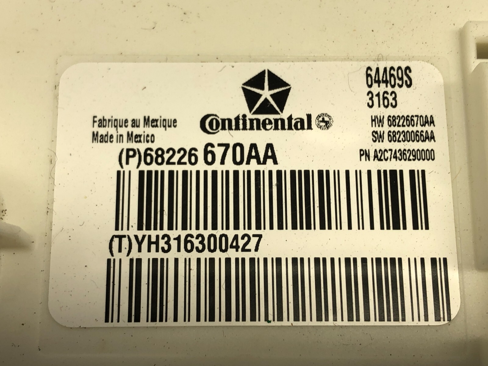 2014-2017 MASERATI QUATTROPORTE BCM BODY COMFORT CONTROL MODULE OEM