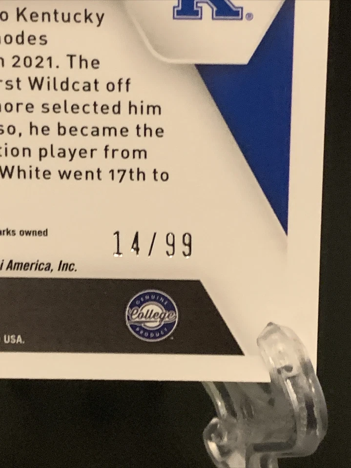 John Rhodes Auto /99 2021 Panini Prizm Draft Picks Blue Prizm PDP76 Orioles - Image 3 of 3