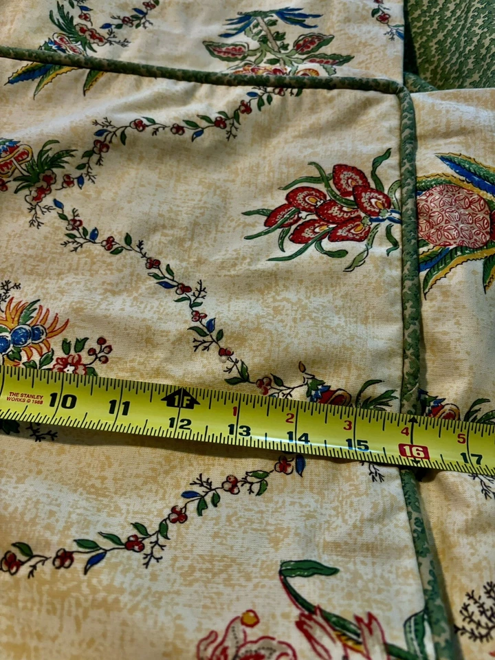 Ottoman Pouf Footstool Cover Cotton Garden Floral Designr Waverly 16” Square EUC - Image 3 of 4