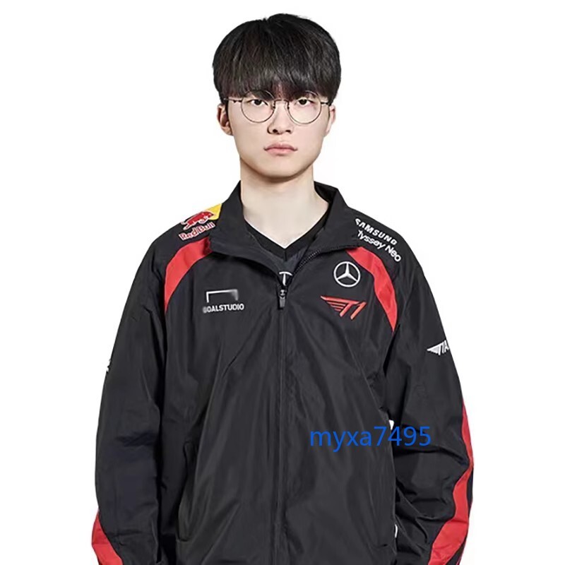 (LoL ゲーム) 2024 T1 UNIFORM JACKET SPRING 2024 T-Shirt LOL Spring Competition LCK Uniform Team T1