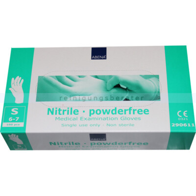Einmalhandschuhe aus Nitril Abena weiß S Einweghandschuhe, PZN 10761852