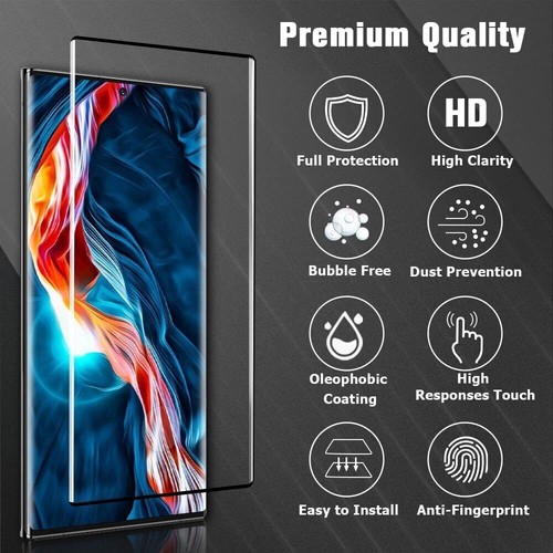 3X Full Cover Tempered Glass Screen Protector For Samsung S23 Ultra S22 S21 S20 - Picture 3 of 12