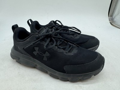 Under Armour Charged Assert 9 Athletic Running Sneakers Women Black Low Top - 8