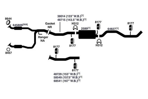 For Chevy Silverado 3500 HD 07-10 Exhaust Muffler AP Exhaust Challenge Series Foto 4 de 4