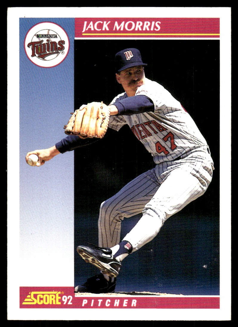 Jack Morris 1992 Score #652 Minnesota Twins MLB READ FREE SHIPPING AutographDen