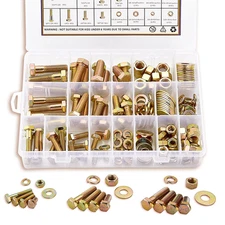 SAE Grade 8 Bolts and Nuts Assortment Kit, Heavy Duty Hex Cap Screw & Bolt Assor