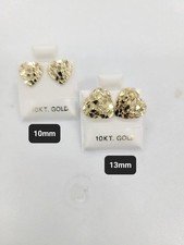 10kt Teksturowane kolczyki w kształcie serca w stylu samorodka, motyl z tyłu, fabrycznie nowe, CBJ