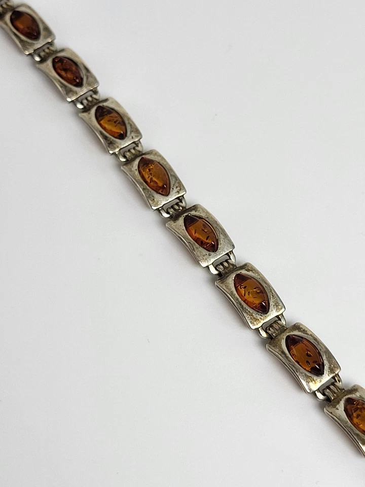 Silber 925 Armband Mit Bernstein Elegant - Bild 4 von 4