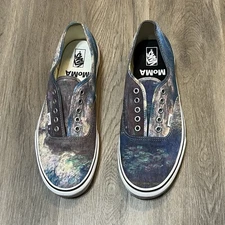 Vans MoMA Men’s 12 Sneakers Claude Monet Water Lilies Impressionist Art Blue