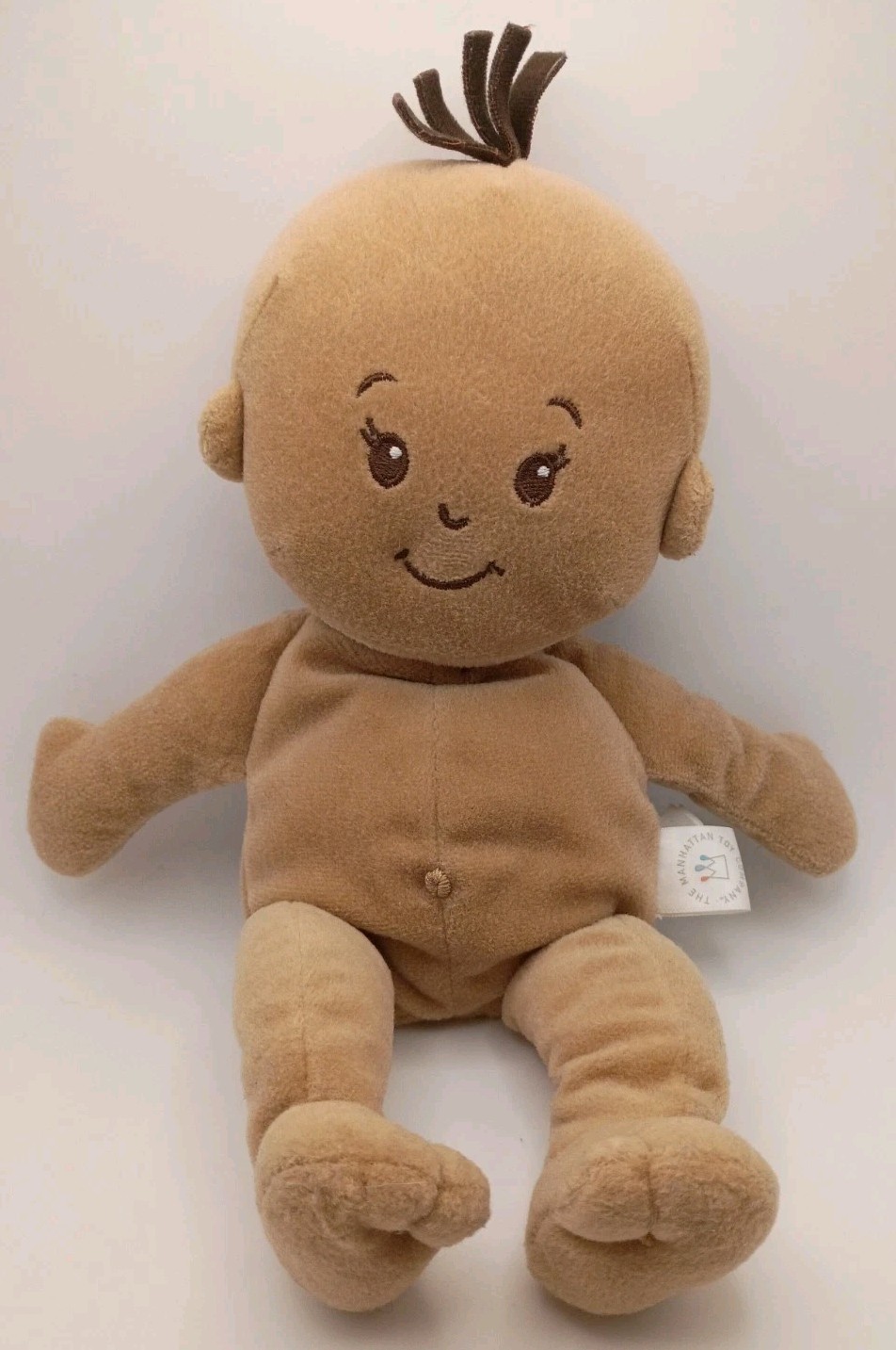 2014 Manhattan Toy Wee Baby Stella Plush Tan Doll Embroidere