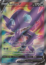 NM-Mint Sableye V - 194/202 - Full Art Ultra Rare Pokemon Sword and Shield