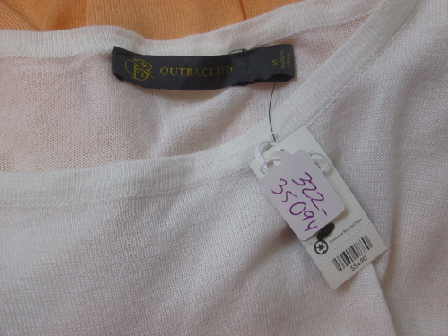 NWT Outback Red Orange & White Sweater Womens S Chest 38 Lightweight 322-35094 - Picture 5 of 7